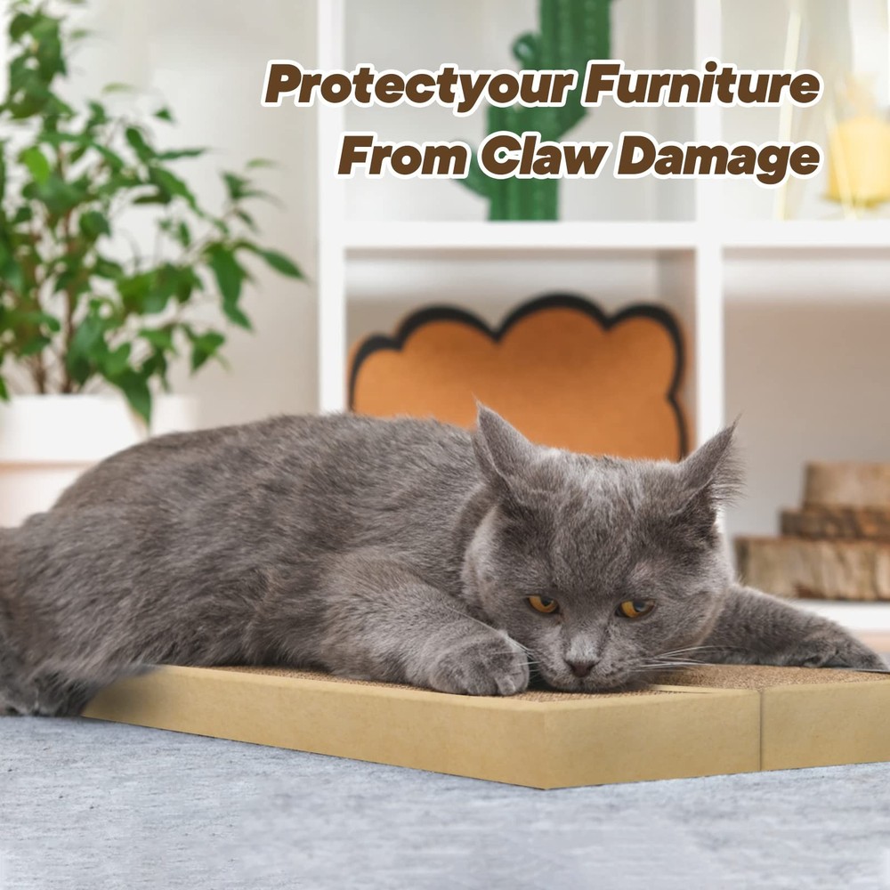 Splicing Cat Scratch Pads – 2 Pack, Double-Sided Cardboard Scratching Pads