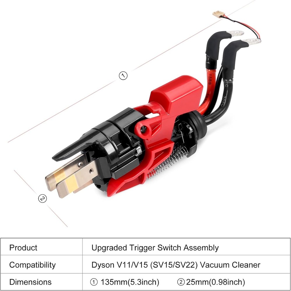 Trigger Switch Assembly for Dyson V15 V11 Click-in Version Vacuum Cleaner
