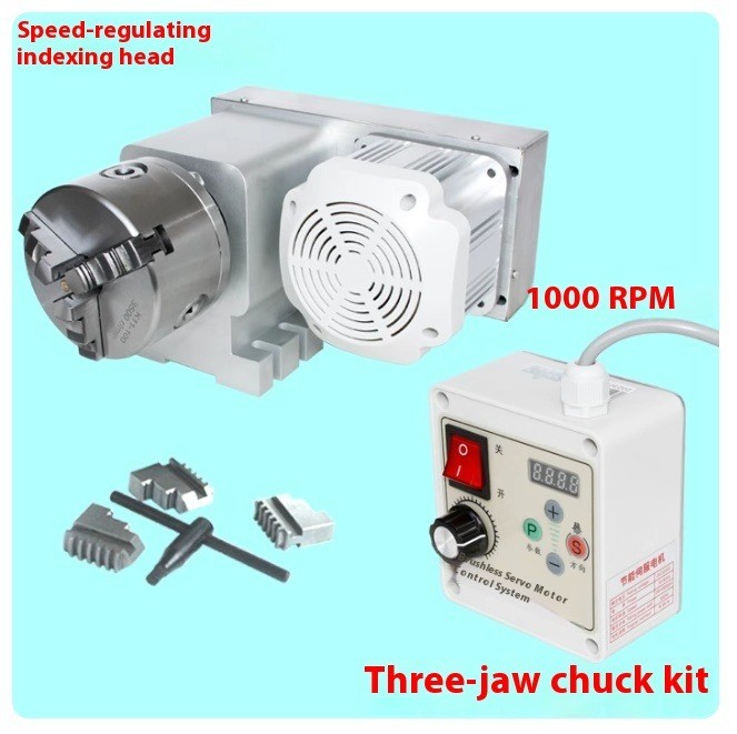 Variable-speed Fourth Axis (A-axis, Rotary Axis, CNC Indexing Head)