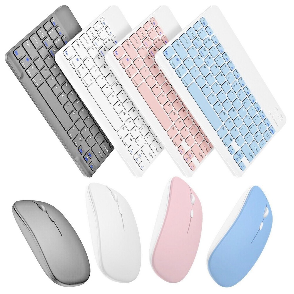 Wireless Bluetooth Keyboard Mouse Set Rechargeable For Laptop PC Tablet Macbook