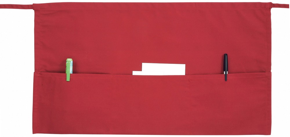 3 Pocket Waist Apron, Red (12 Each)