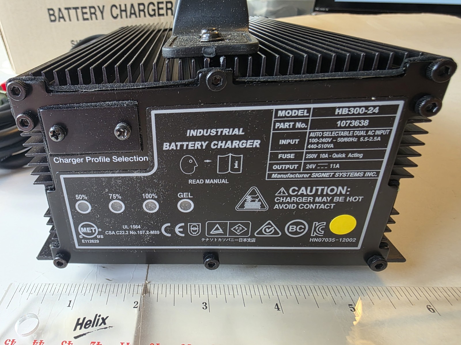 Tennant 1073638 Offboard Charger 24V 11A Var Vac 1PH 50/60HZ By Signet Systems