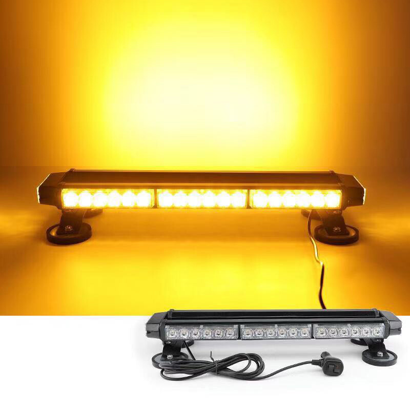 21" 42LED 126W Emergency Warning Double Side Strobe Flash Light Bar Amber
