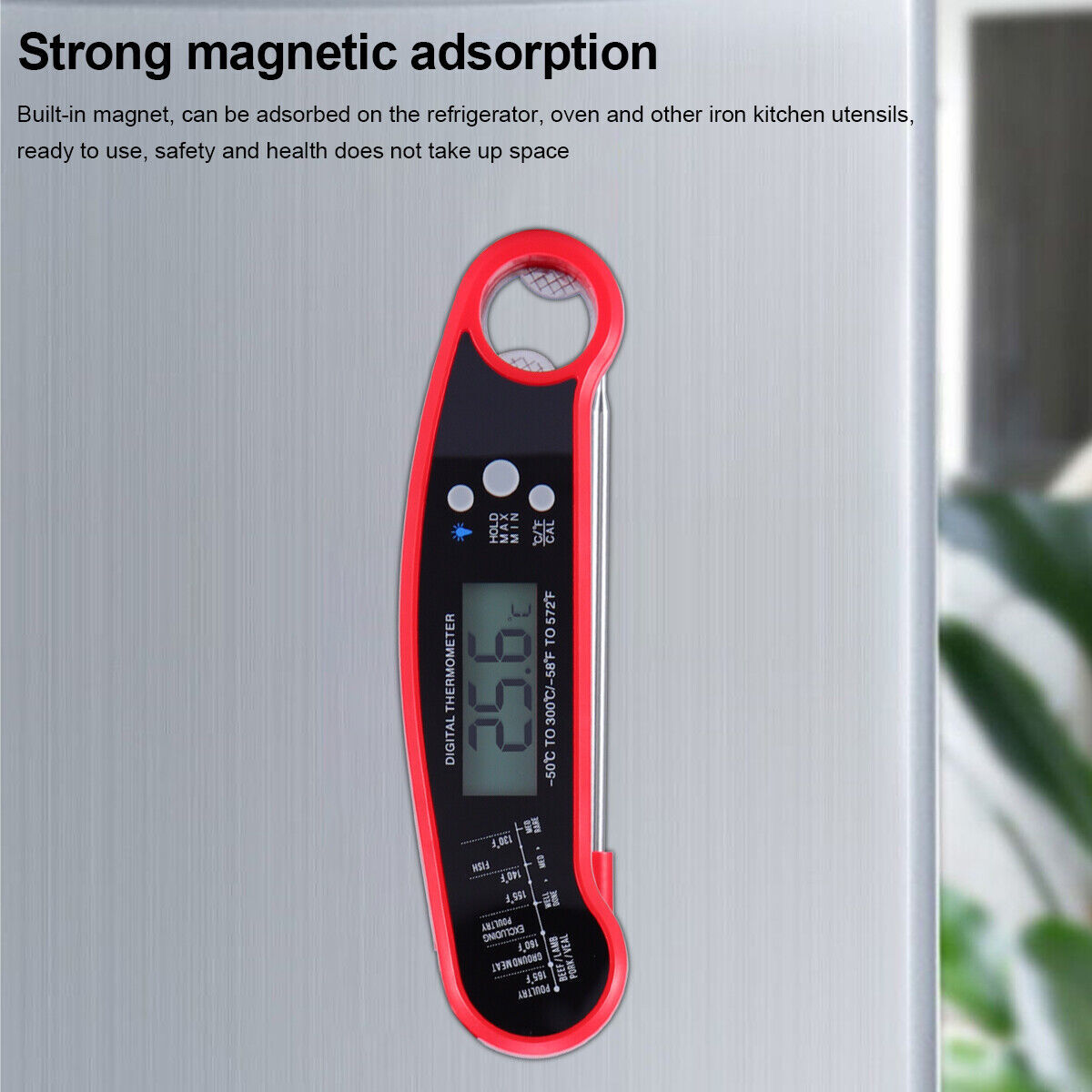 Instant Read Digital Meat Thermometer Fast for Kitchen Food Cooking BBQ Grilling