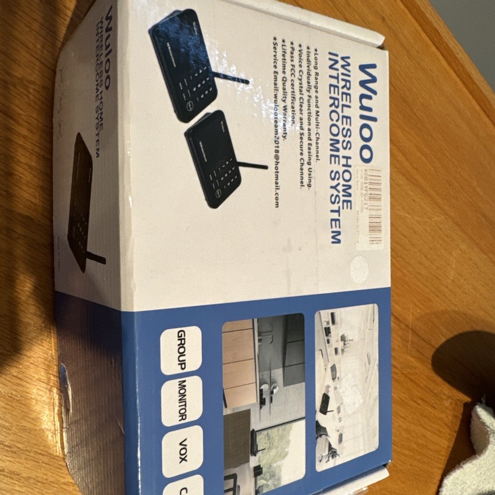 Wuloo Wireless 1 Mile Range Home Intercom System 2 Pack Wl-666 Multi Channel