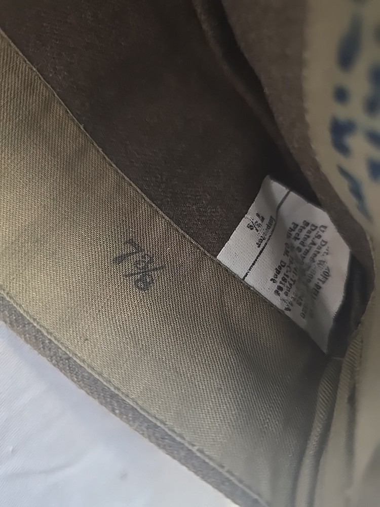 RARE ORIGINAL WWII US ARMY INFANTRY OVERSEAS GARRISON HAT CAP 7 3/8