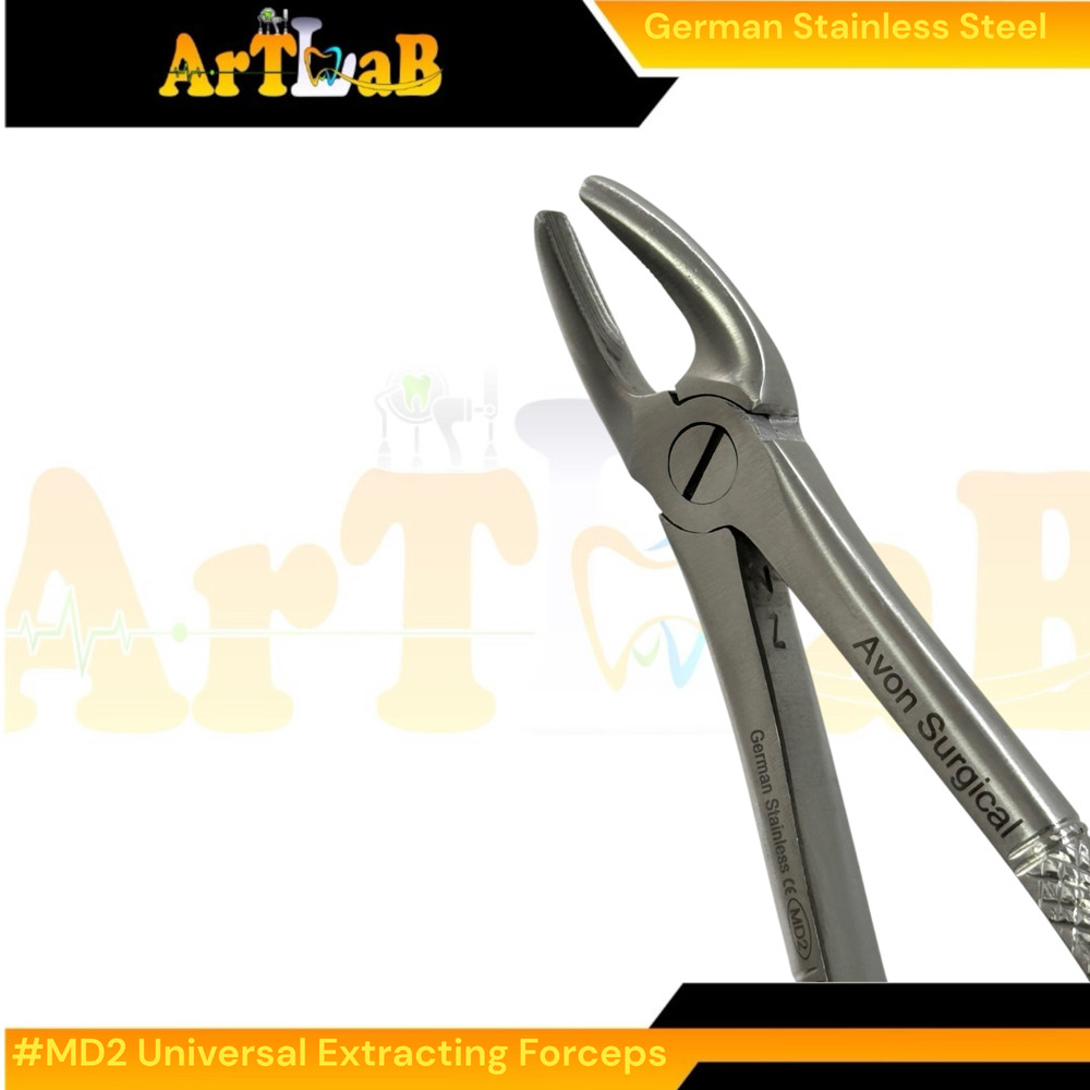 Extraction Forceps MD2, Upper First, Second, & Third Molars - Stainless Steel