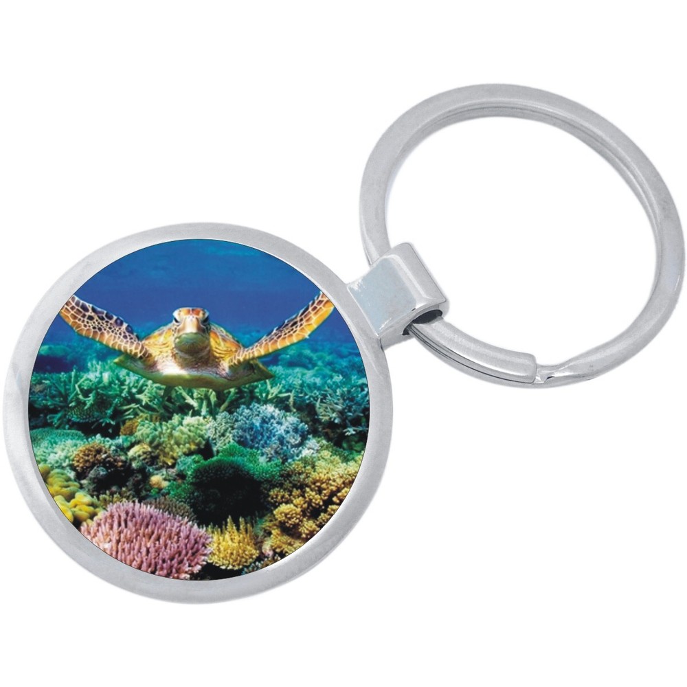 Sea Turtle Keychain - Includes 1.25 Inch Loop for Keys or Backpack