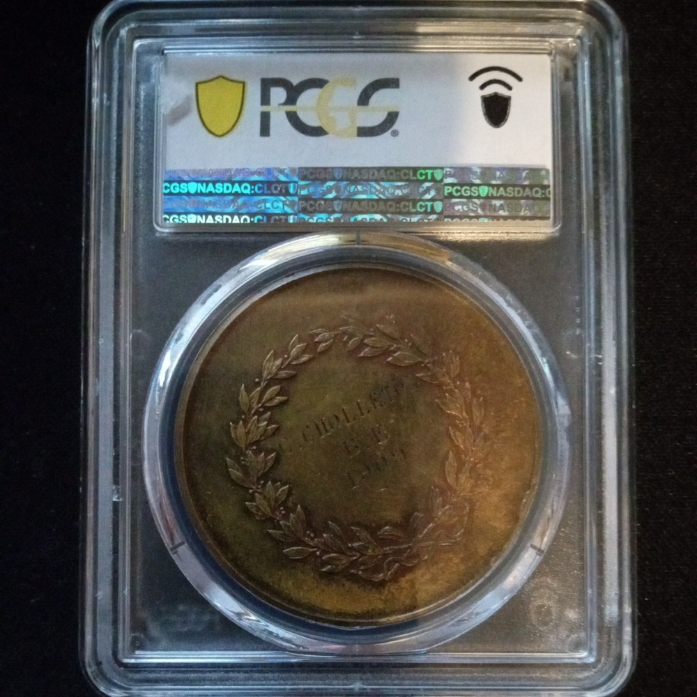 1909 C. Cholleton B.E. Ae French Medal PCGS SP63
