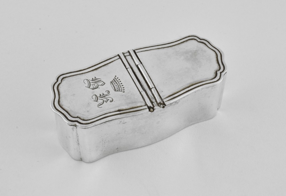 Antique Austrian Victorian Solid Silver Double Lidded Snuff Box, Royal Interest