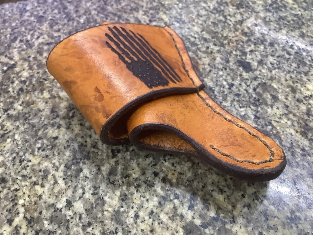 Leather Folding Knife Sheath Horizontal for Trapper Size (Sheath Only)