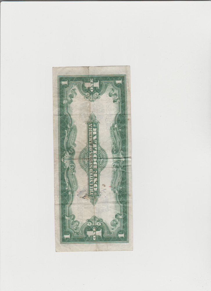 1923 $1 One Dollar Silver Certificate Note Horse Blanket Large Size Banknote.