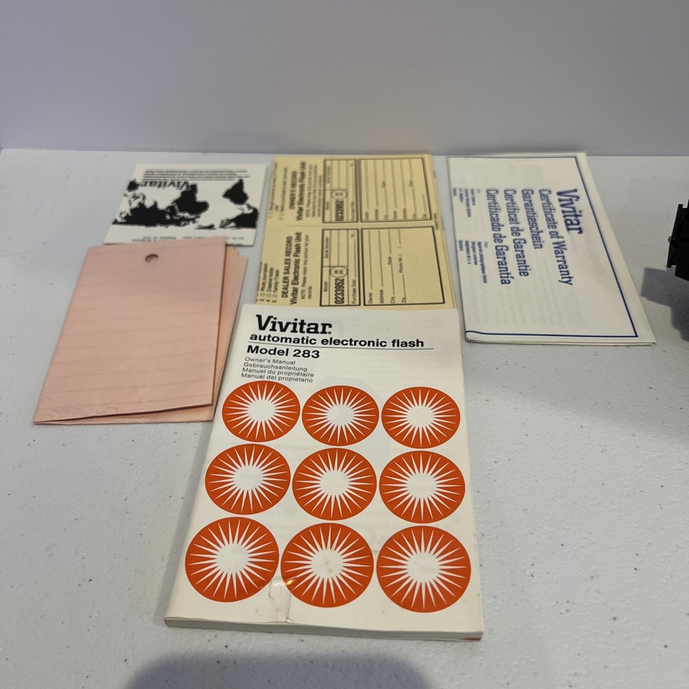 Vivitar Electronic Flash Model 283 Automatic Thyristor Exposure Control Vintage!