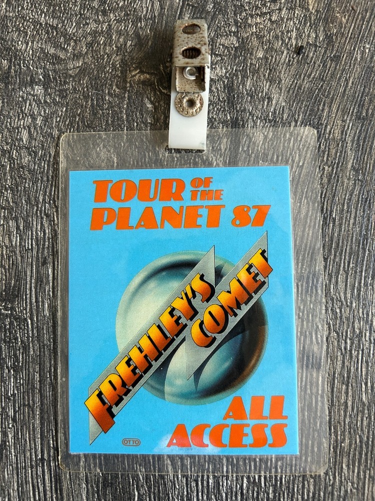 Kiss ACE FREHLEY Personal LAMINATE PASS #27 Frehley's Comet Tour 1987 Vintage