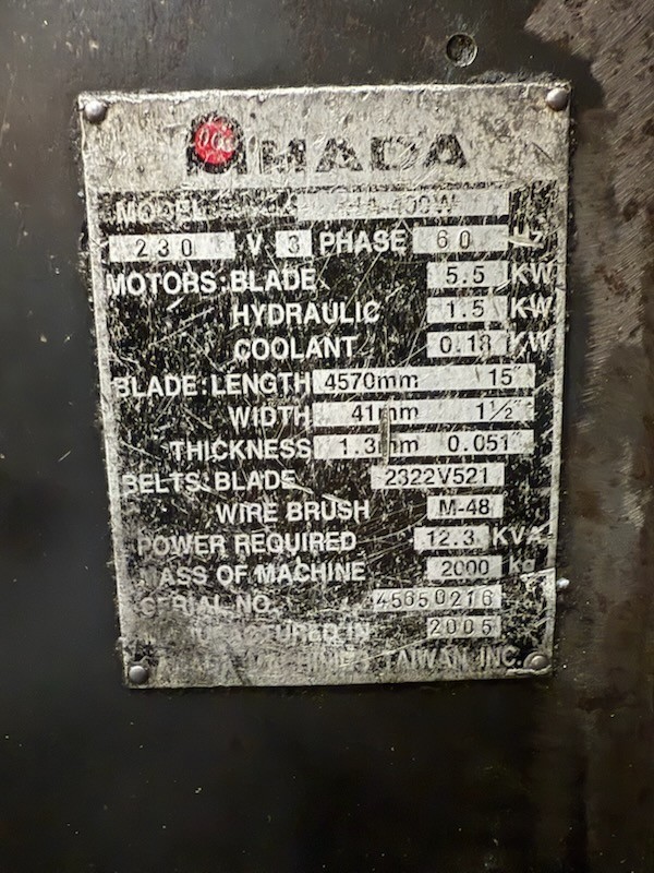 Amada HA400W Band Saw