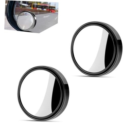 2 PCS Car Blind Spot Mirror, 360 Degree Large Viewing Angle Round Mirror, 2"