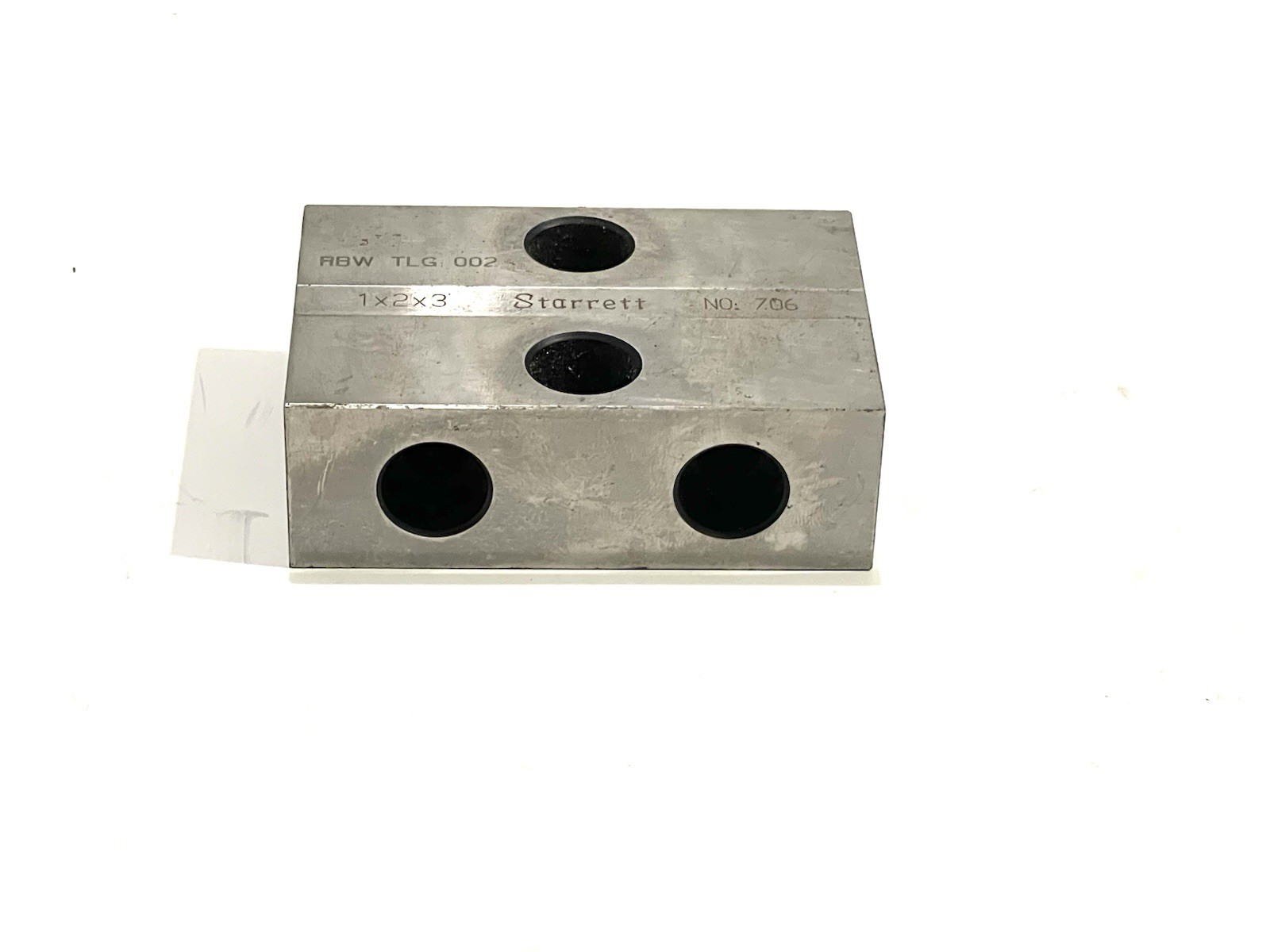 Starrett Tri-Block: 1 Blocks, 5 Holes, 1 in x 2 in x 3 in, 0.0001 in Squareness