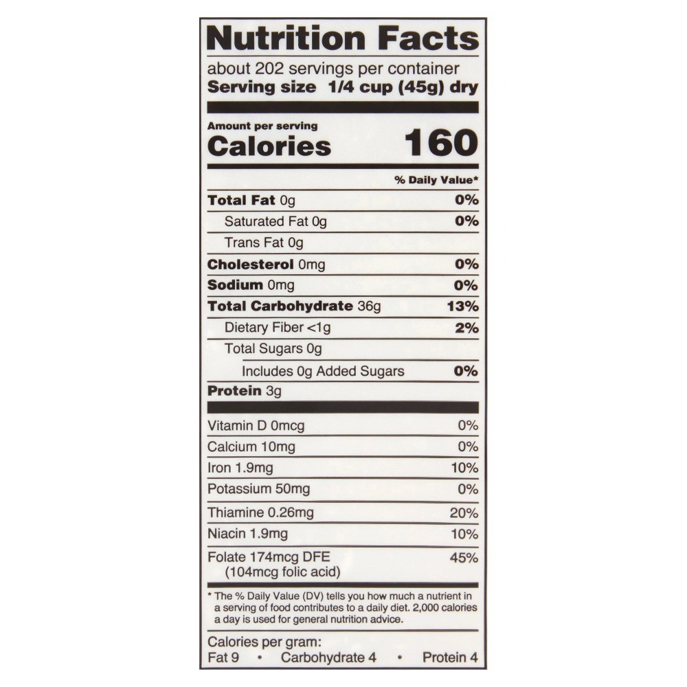 Long Grain Enriched Rice 20lb Bulk Bag for Cooking