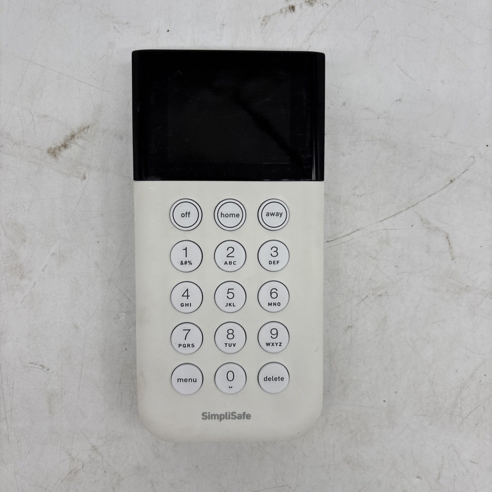 SimpliSafe Home Security System Wireless Security Keypad KP3W SSKP3 Powers On