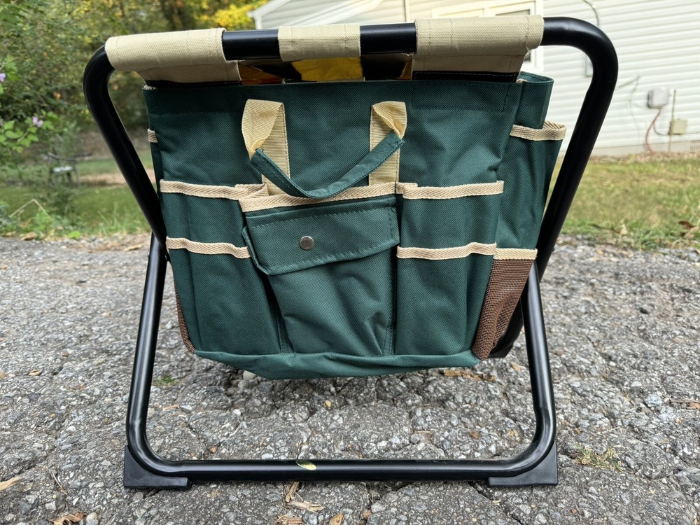 Heavy-Duty Folding Fishing/ Hunting Cloth Bench With Pockets