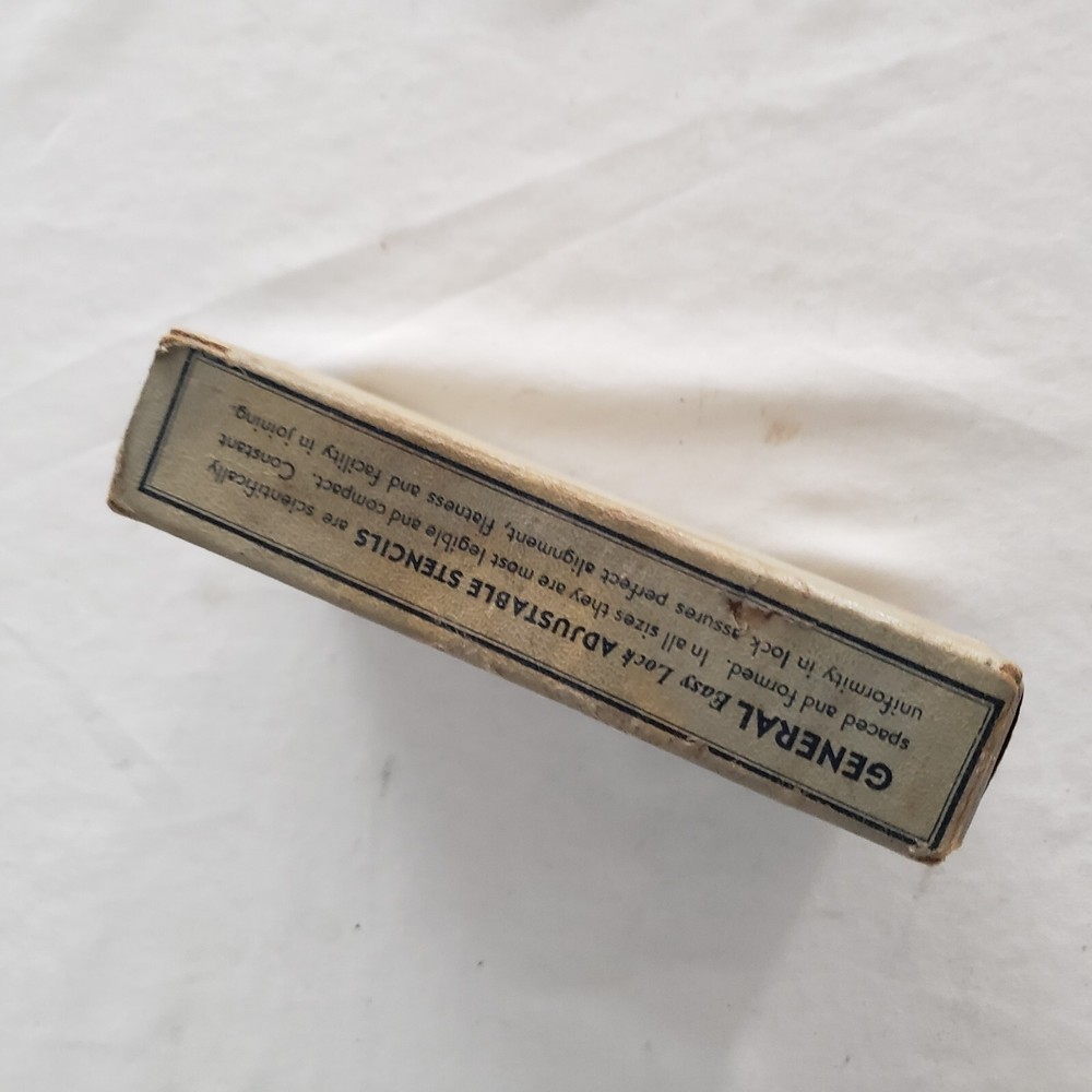 Vintage General Easy Lock Adjustable Interlocking Stencils Lot WITH BOX