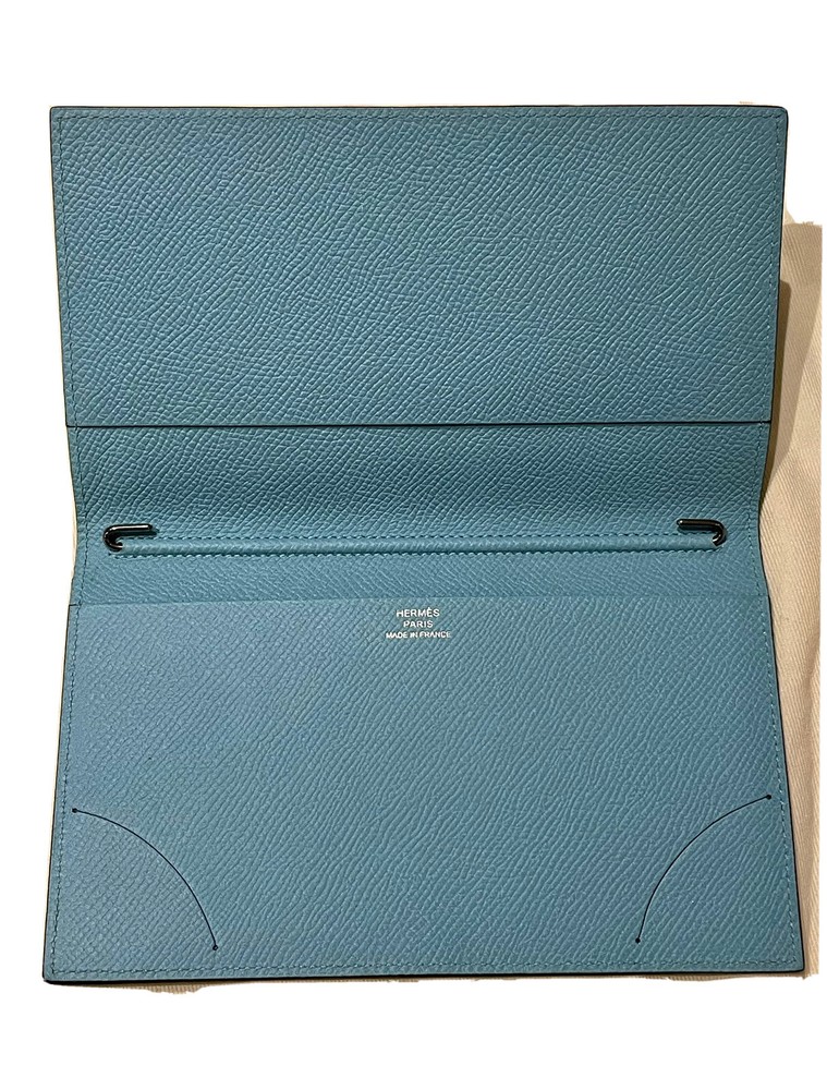 HERMES Agenda,Notebook, Day Planner Cover Blue Leather.