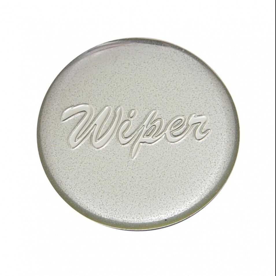 Small Chrome "Wiper" Dash Knob - Silver Glossy Sticker