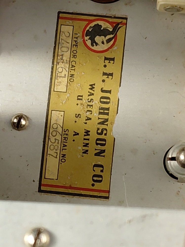 Johnson Viking Ranger Tube Transmitter Powers On Tubes Light Meter Works