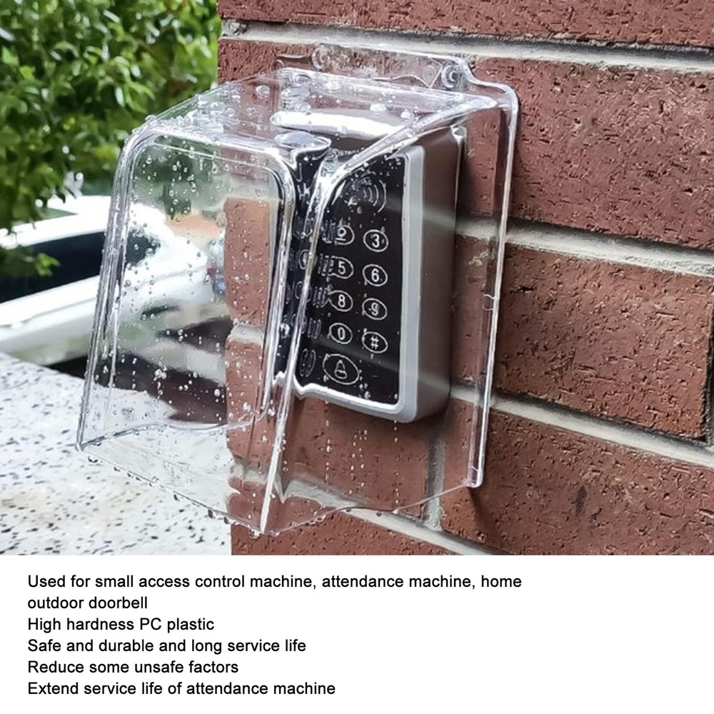 Plastic Doorbell Rain Cover Water Protector Access Control Attachment