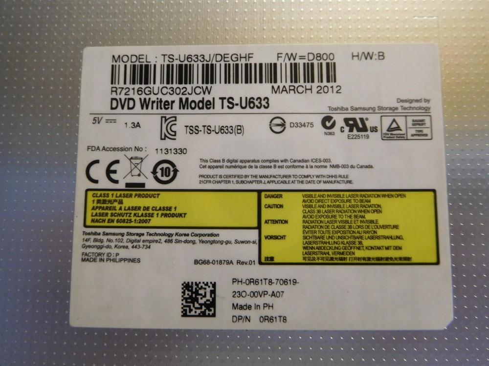 DVD Writer Model TS-U633
