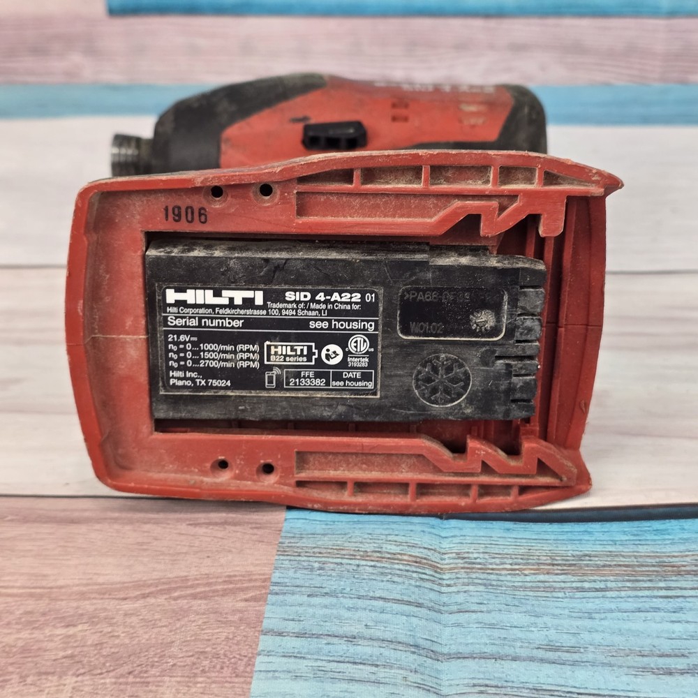 HILTI SID 4-A22 Impact Driver 22Volt 1/4 Hex Cordless Tool Only Tested Working