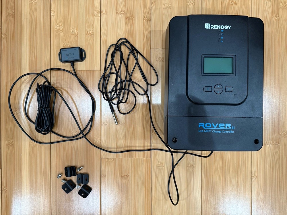 Renogy Rover 60A MPPT Solar Charge Controller w/Bluetooth Module LCD Display Blk
