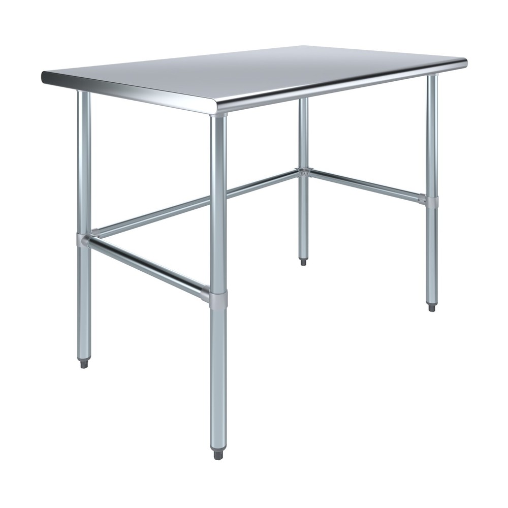 30" X 48" Stainless Steel Open Base Table | NSF Prep Metal Work Table