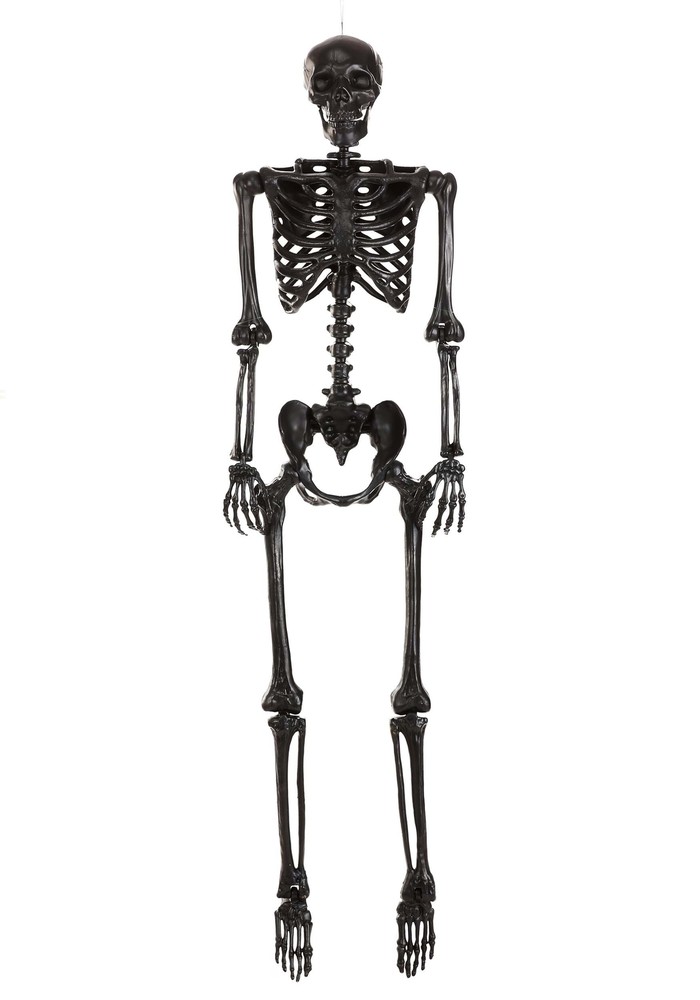 Poseable Crazy Bones Skeleton in Black Decoration