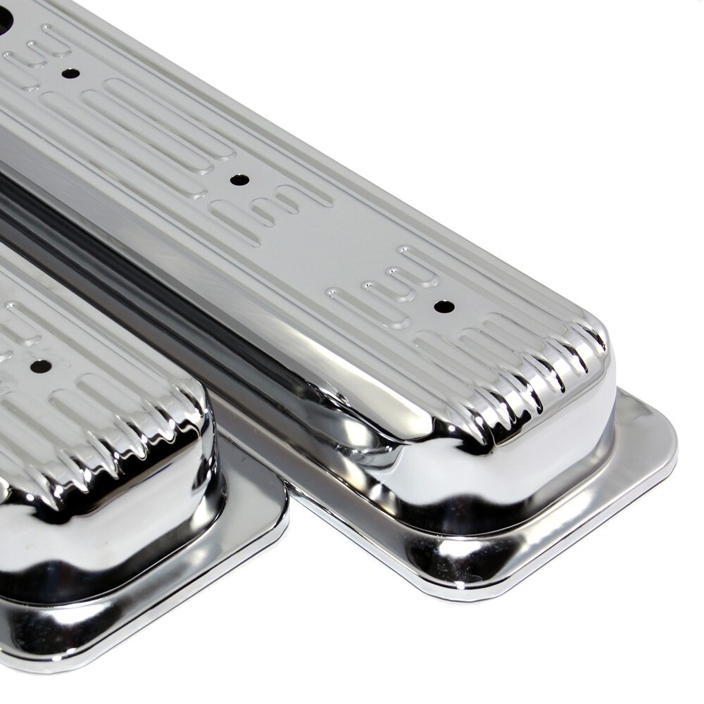 '87-'00 Chevy GMC Chrome Center Bolt Valve Cover Caps - 305 350 5.0L 5.7L SBC