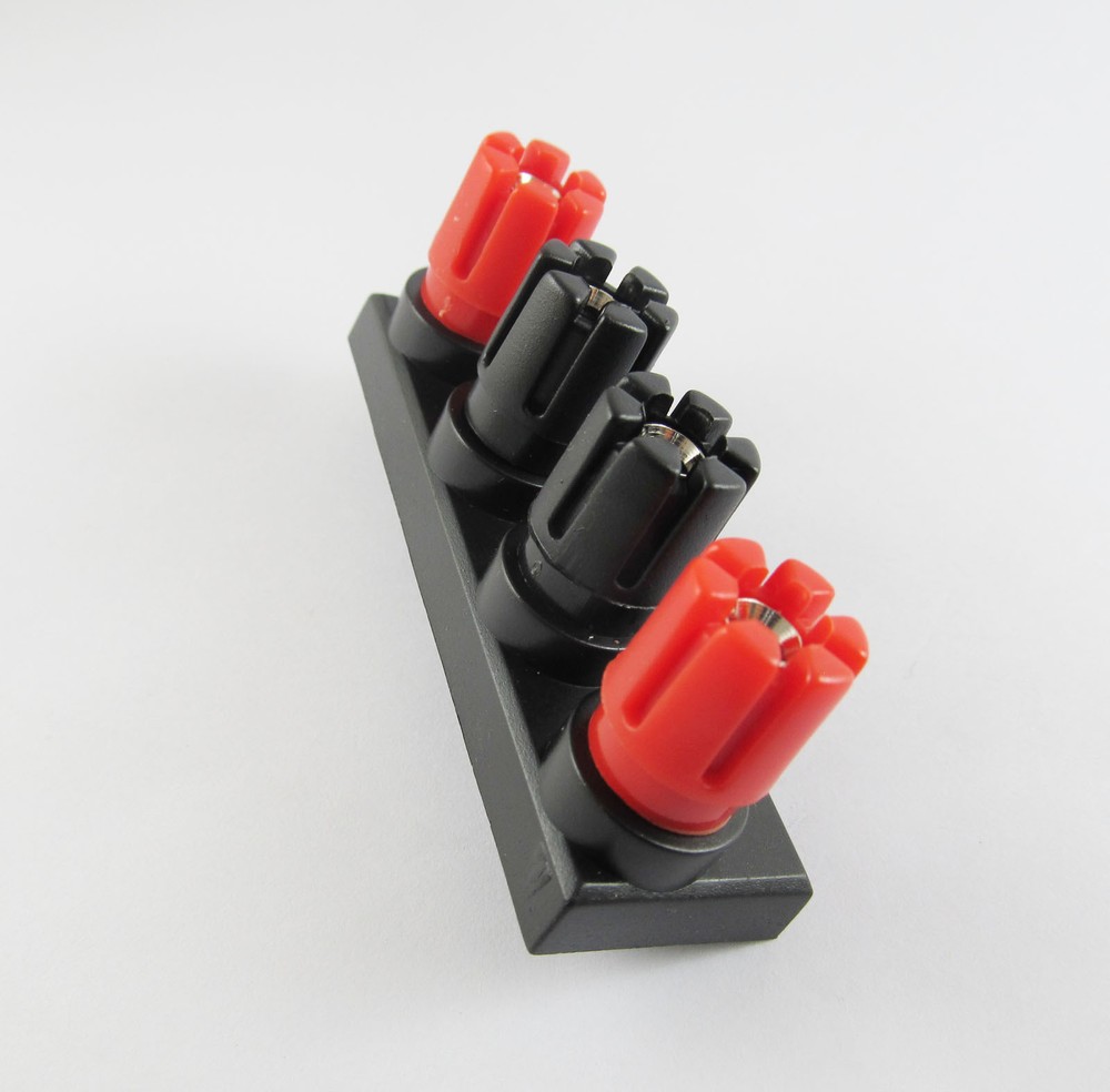 2pcs 4-Pole Push Speaker Terminal To Amplifiers Binding Post