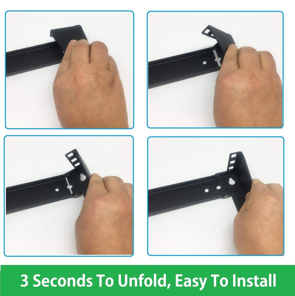 1U 19" Vertical Wall Mount Rack- Heavy Duty Wall Mount Patch Panel Bracket fo...