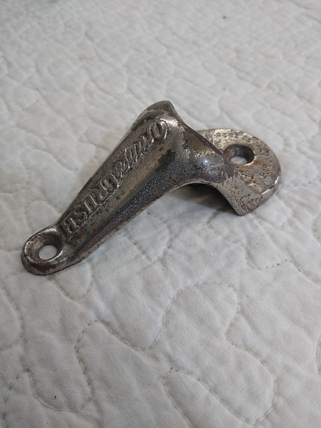 Vintage 1925 Orange Crush Wall Mount Bottle Opener - Starr - Brown Mfg. Co. 