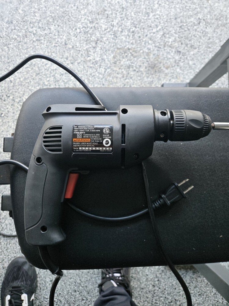 Drill Master 120 Volt 3/8" Variable Speed Reversible Plug-in Drill #60614 C