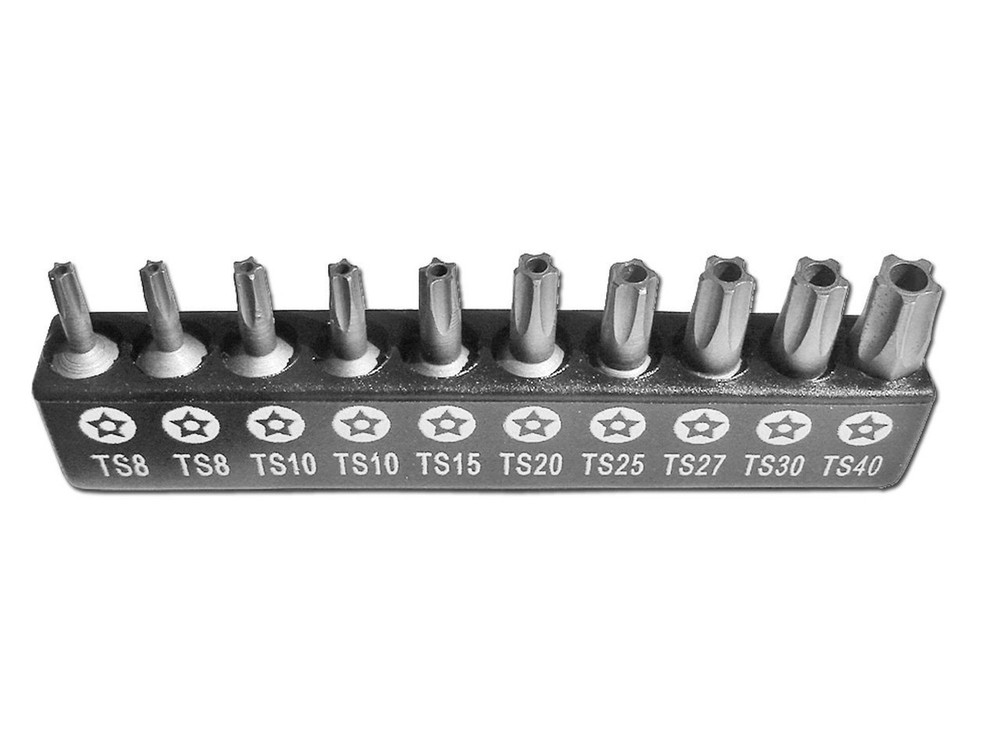 Silverhill 5 Point Star Tamper Proof Bit Set, 10 Piece