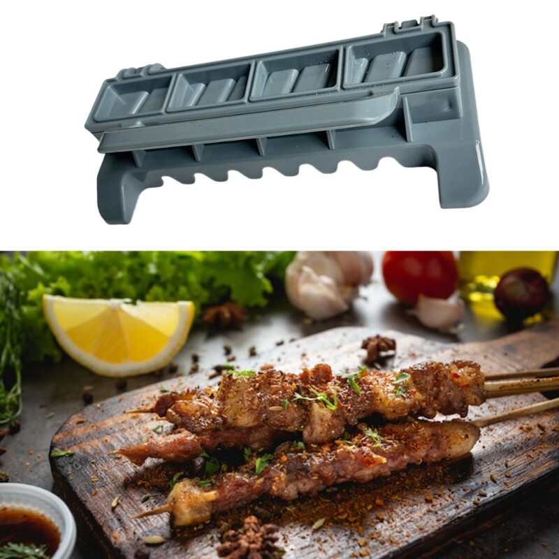 Manual Kebab Making Tool BBQ Skewer Machine Folding Barbecue Skewer Maker