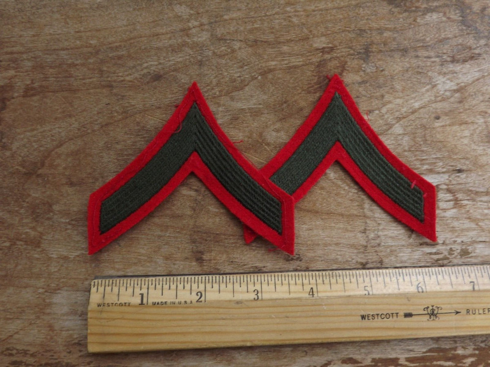 Pair, Marine Corps PFC Service Chevrons - INV# A5951