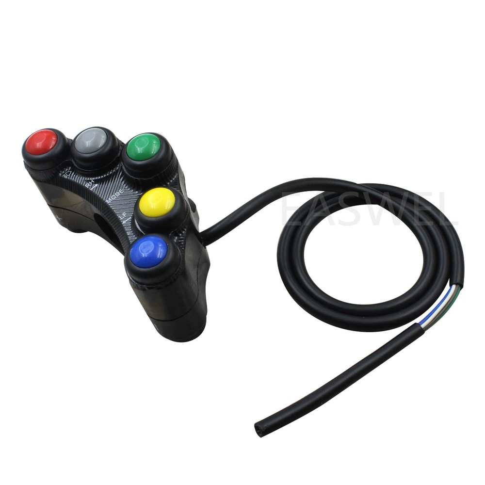 Motorcycle Race Bikes 7 Button Array 22mm 7/8" Handlebar Mount Switches Assembly