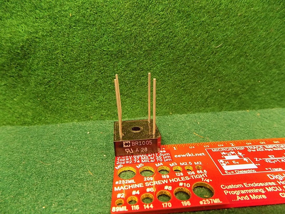 (1) BR1005 50 VDC 10 Amp Bridge Rectifier Assembly NEW