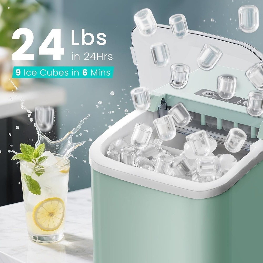 Portable Ice Maker Machine - Efficient 1.5L Capacity, Quiet Operation Below 40dB