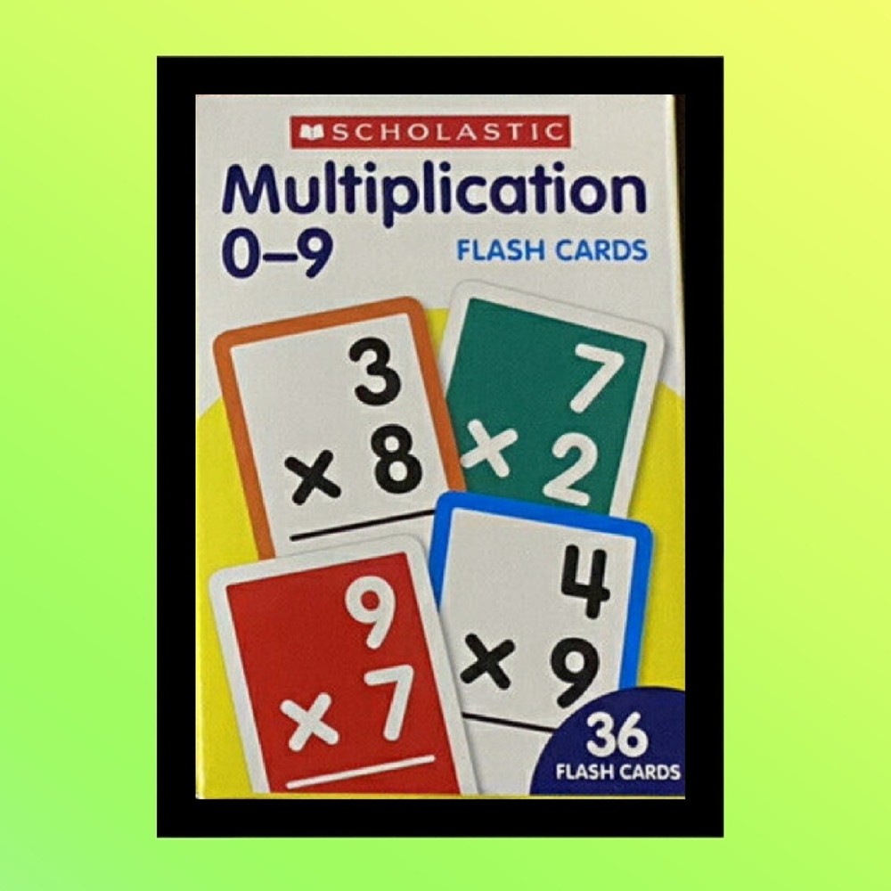 Scholastic 36 Count Double Sided Multiplication Flash Cards