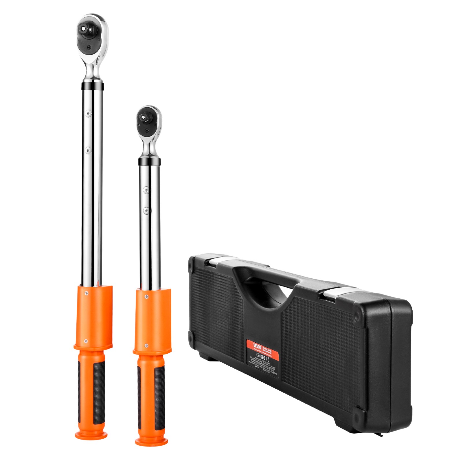 VEVOR Digital Torque Wrench Set 2Pieces 1/2 3/8 In Drive 72-Tooth Electronic LED