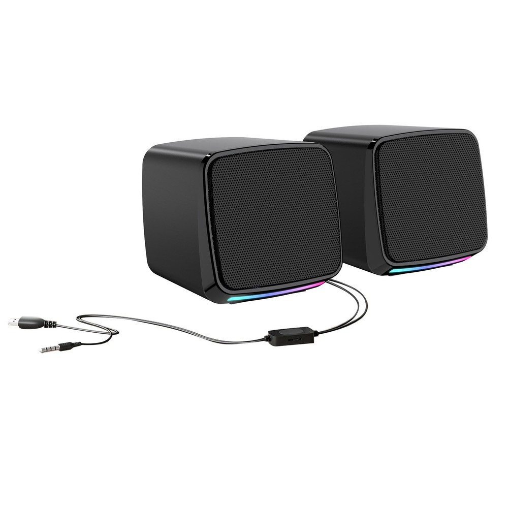1 Pair Portable USB Computer Speakers for Desktop with Long 80cm Audio Cable