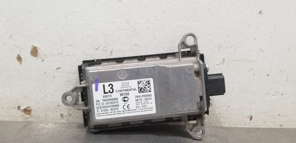 16 TOYOTA SEQUOIA INNER QUARTER PANEL MOUNTED RADAR UNIT REAR LEFT DRIVER