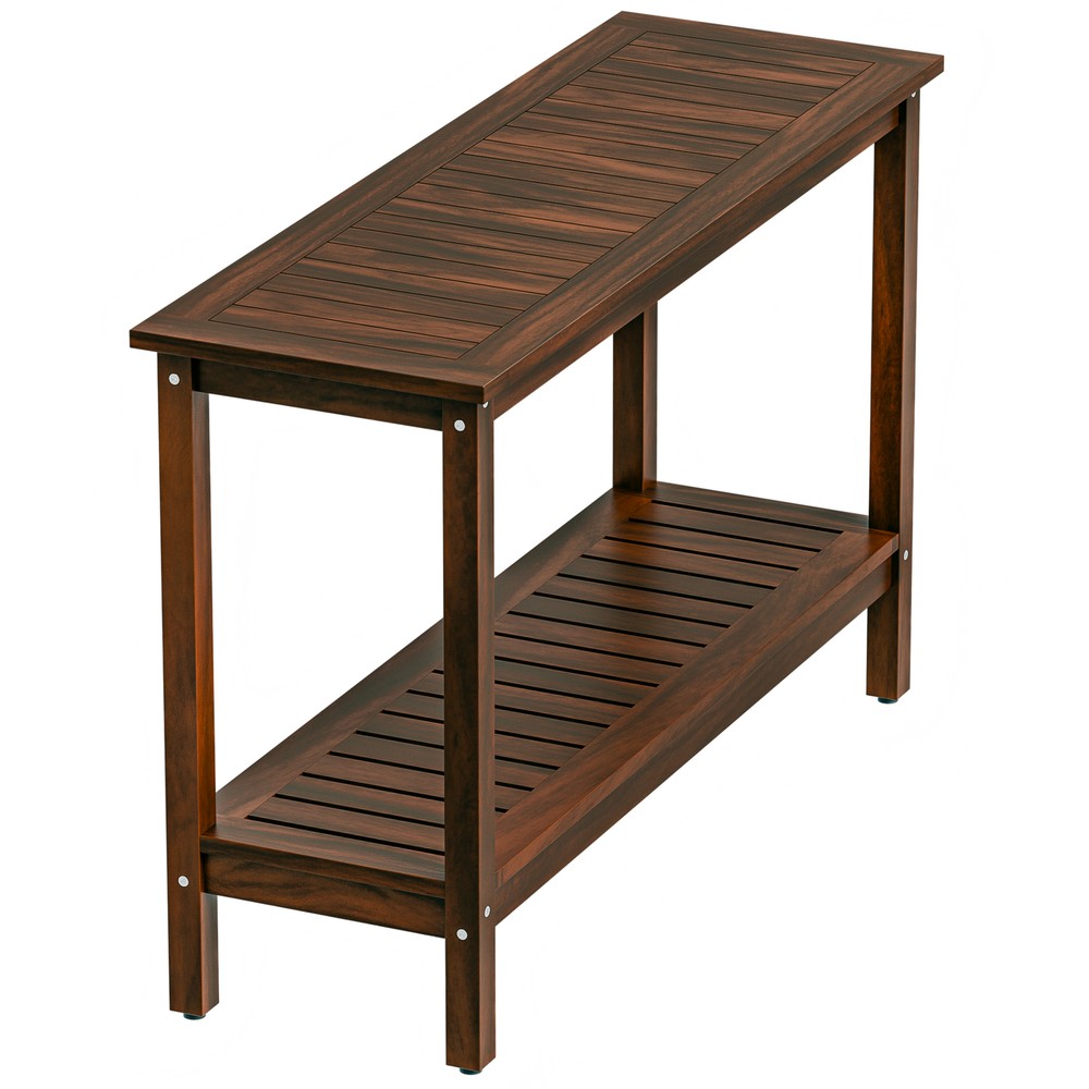 48" Console Table Storage Behind Couch Sofa Table w/ Shelves For Garden Coffee